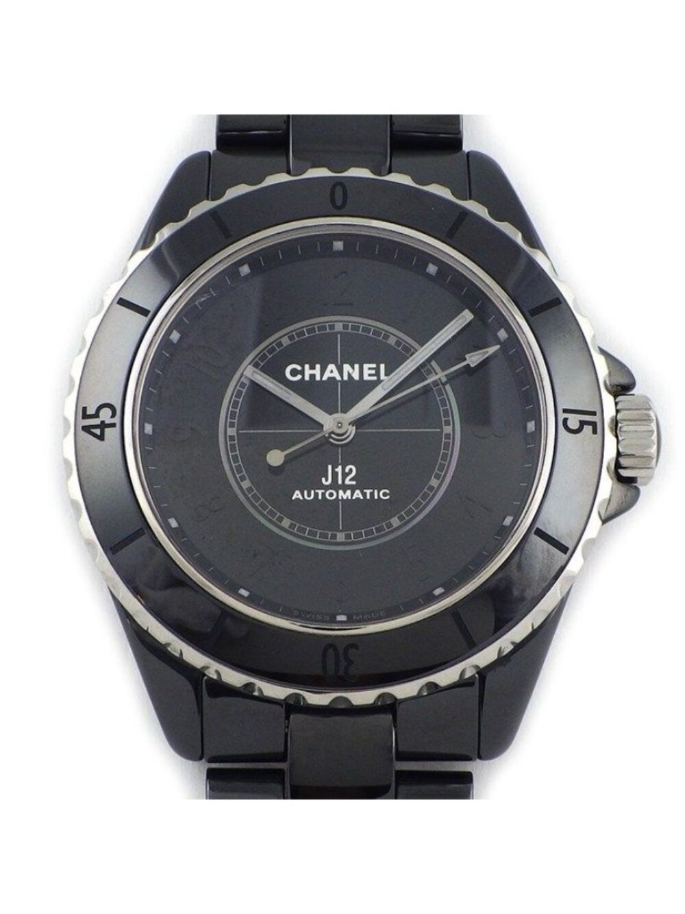 Chanel Watch Phantom Black Dial Back Skelton Rotating Bezel Luminous Hand